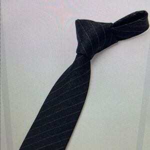 Elegant Charcoal Pinstripe Tie